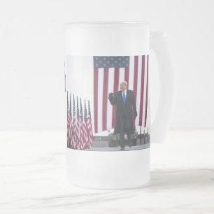 Trump 2024: Amerika zurück Mattglas Bierglas