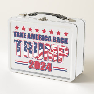 Trump 2024: Amerika zurück Metall Brotdose