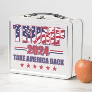 Trump 2024 - Amerika zurück Metall Brotdose