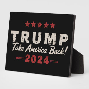 Trump 2024: Amerika zurück Präsident 47 USA Fotoplatte