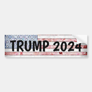 TRUMP 2024 AMERIKANISCHE FLAGE AUTOAUFKLEBER