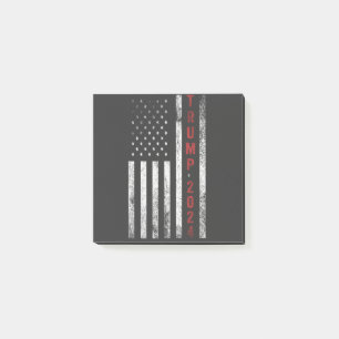 Trump 2024 Amerikanische Flagge beängstigend Vinta Post-it Klebezettel