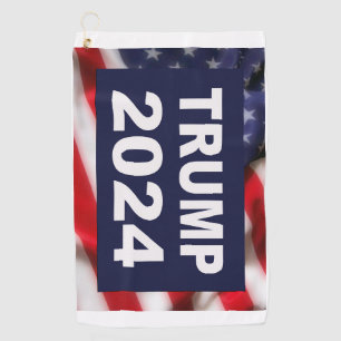 Trump 2024 Amerikanische Flagge Golfhandtuch