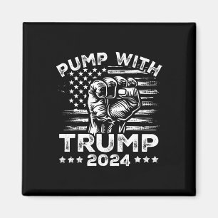 Trump 2024 Amerikanische Flagge Pumpe Mit Donald T Magnet