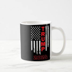 Trump 2024 Amerikanisches Flag Adult Short Sleeve Kaffeetasse