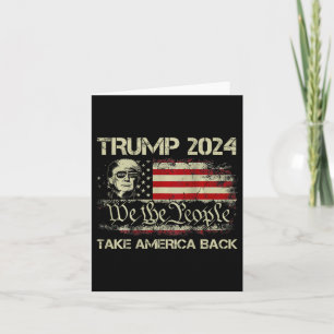 Trump 2024: Amerikas Fahne zurücknehmen (auf Bac Karte