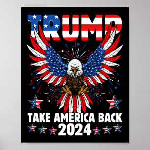 Trump 2024: Amerikas Fahne zurücknehmen Trump 2 Poster