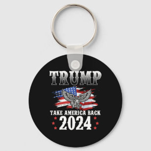 Trump 2024: Amerikas Fahne zurücknehmen Trump 2 Schlüsselanhänger