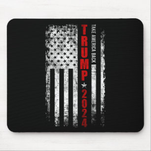 Trump 2024: Amerikas Flag-Patriot zurücknehmen Mousepad