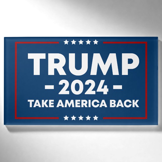 Trump 2024 Behielt America Great - Classic Design  Namenschild (Vorderseite)