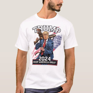 Trump 2024 Behielt America Great T - Shirt Campaig