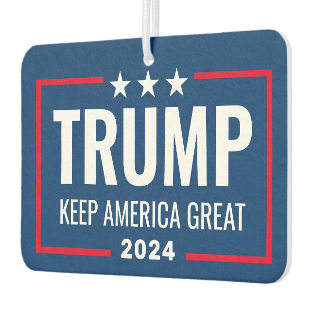 Trump 2024 Behielt Amerika groß - blau rot Autolufterfrischer (Links)