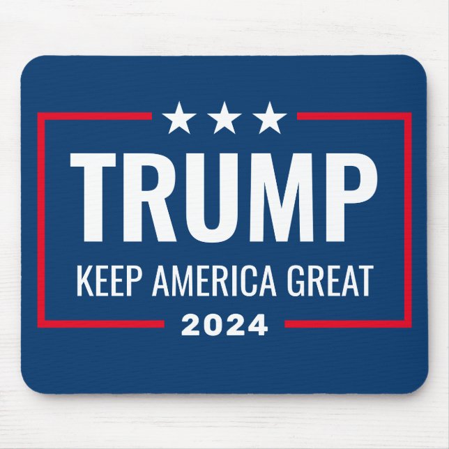 Trump 2024 Behielt Amerika groß - blau rot Mousepad (Vorne)