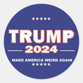 TRUMP 2024 BLAU RUNDER AUFKLEBER