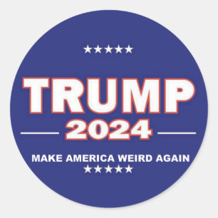 TRUMP 2024 BLAU RUNDER AUFKLEBER
