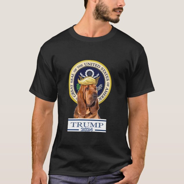 Trump 2024 Bloodhound T Shirt (Vorderseite)