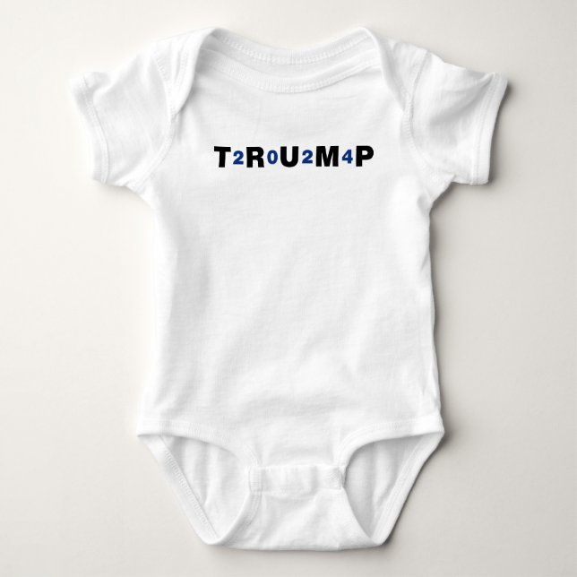Trump 2024 Blue Baby Strampler (Vorderseite)