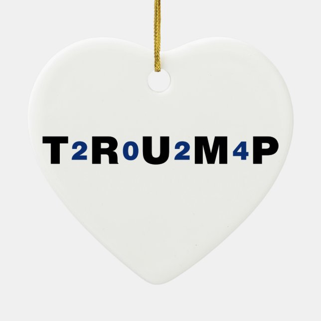 Trump 2024 Blue Keramik Ornament (Hinten)