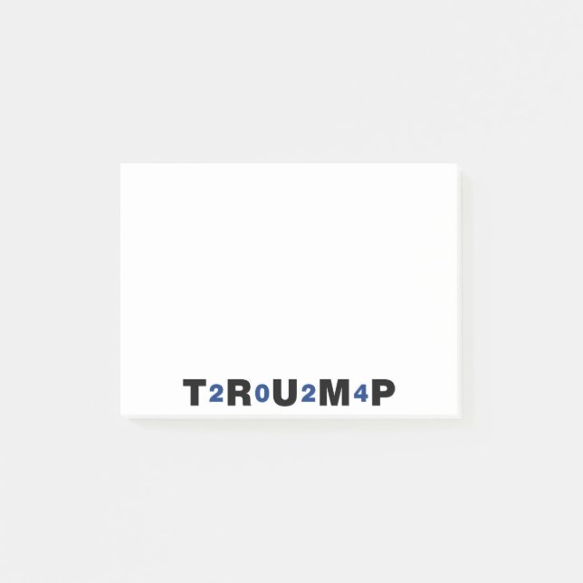 Trump 2024 Blue Post-it Klebezettel (Vorderseite)