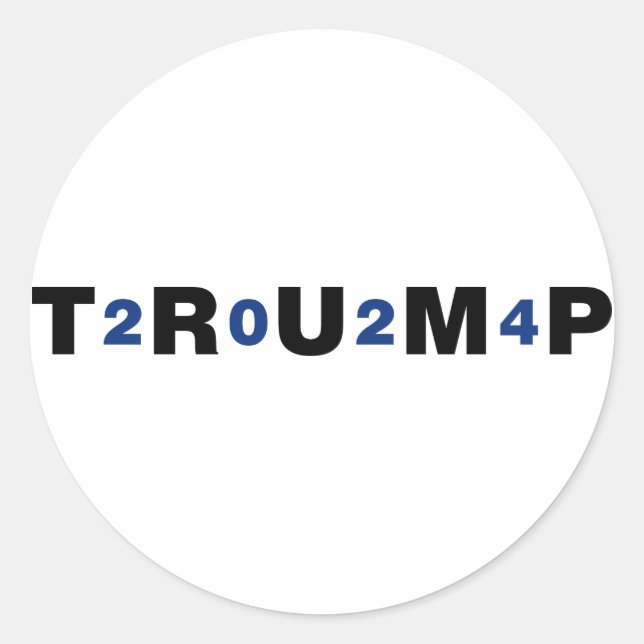 Trump 2024 Blue Runder Aufkleber (Vorderseite)