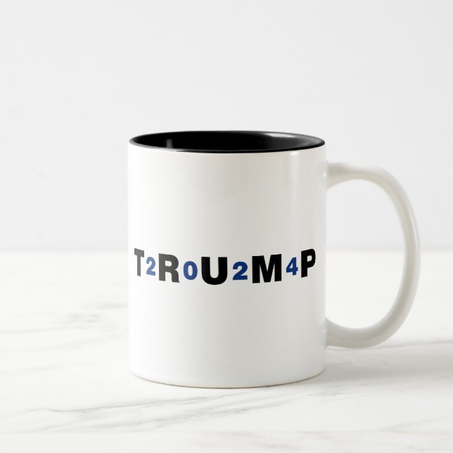 Trump 2024 Blue Zweifarbige Tasse (Rechts)