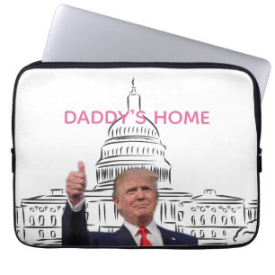 Trump 2024 bringt Amerika zurück auf Daddys Zuhaus Laptopschutzhülle