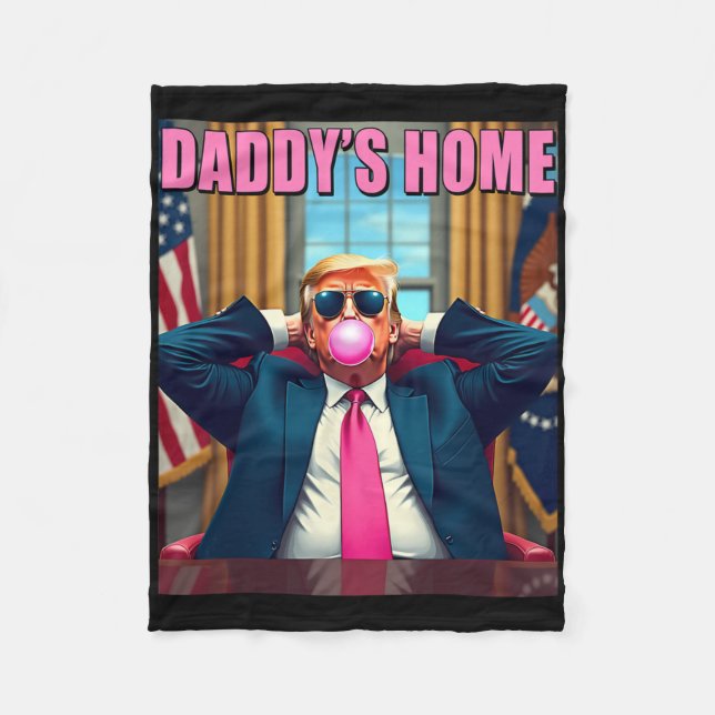 Trump 2024 bringt Amerika zurück zum Zuhause Pink  Fleecedecke (Vorderseite)