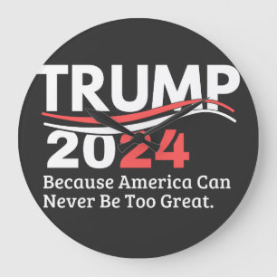 trump 2024 bumper große wanduhr
