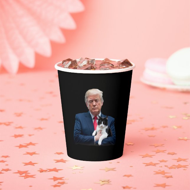 Trump 2024 Cat MAGA Funny Trump Cat Pappbecher (Insitu)