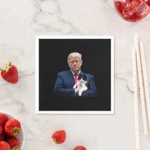 Trump 2024 Cat MAGA Funny Trump Cat Serviette