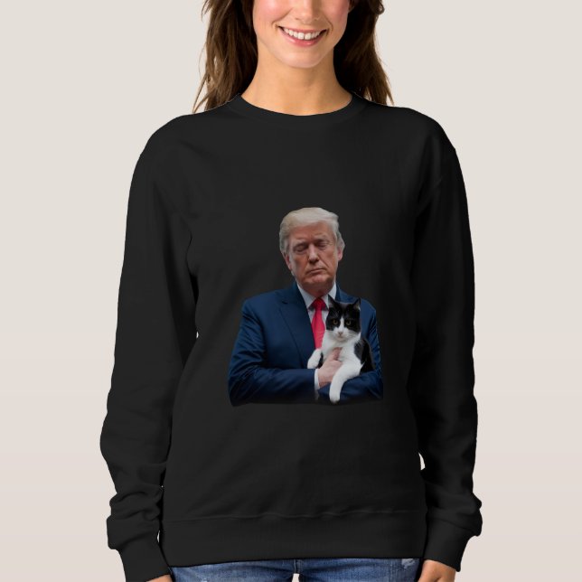 Trump 2024 Cat MAGA Funny Trump Cat Sweatshirt (Vorderseite)