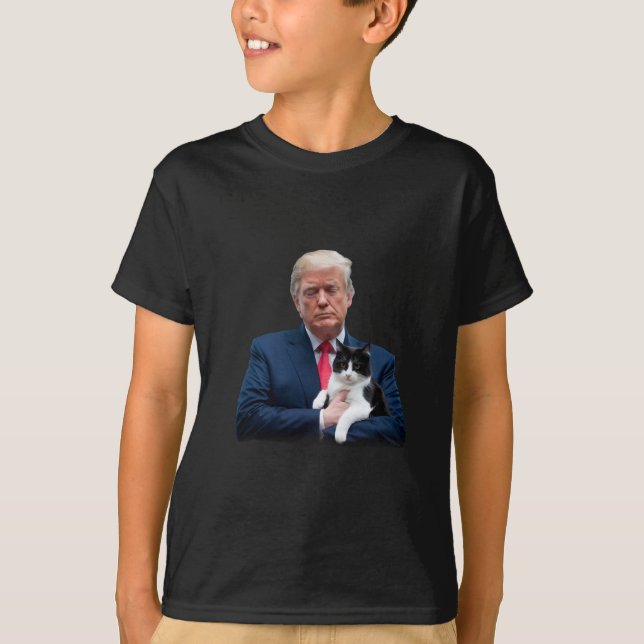 Trump 2024 Cat MAGA Funny Trump Cat T-Shirt (Vorderseite)