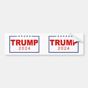 Trump 2024 Classic Rectangle-Logo Autoaufkleber