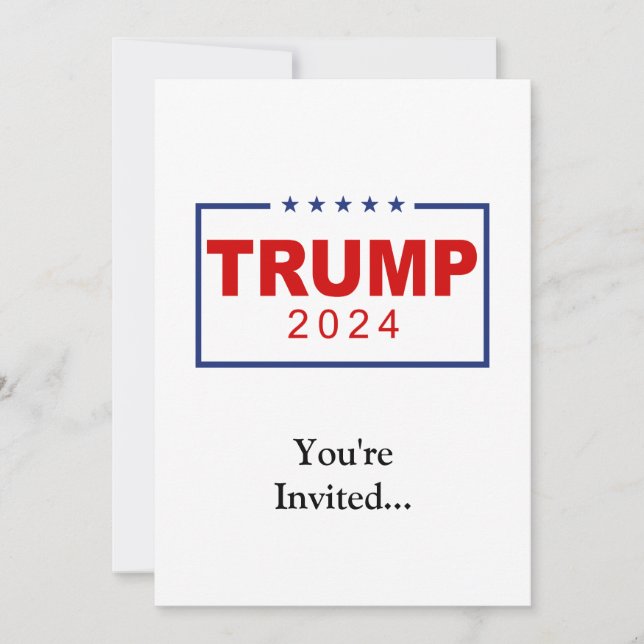Trump 2024 Classic Rectangle-Logo Einladung (Vorderseite)