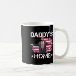 Trump 2024 Daddys Zuhause Funny Trump Pink Kaffeetasse