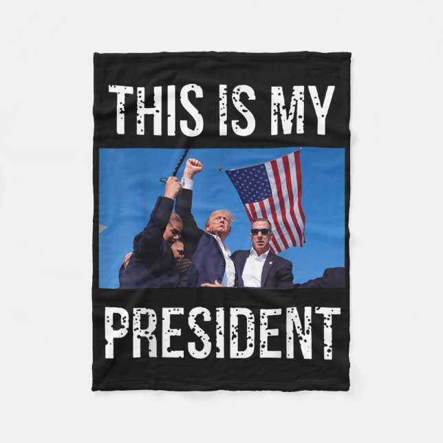 Trump 2024 Das ist mein Präsident Fleecedecke (Vorderseite)