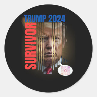 Trump 2024 Der Überlebende Runder Aufkleber