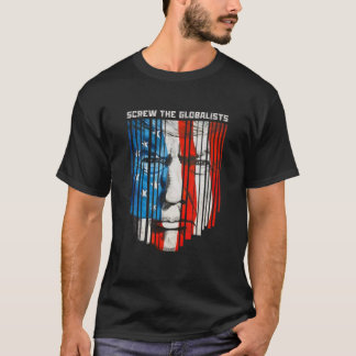 Trump 2024: Die Globalisten werden von der Fahne d T-Shirt