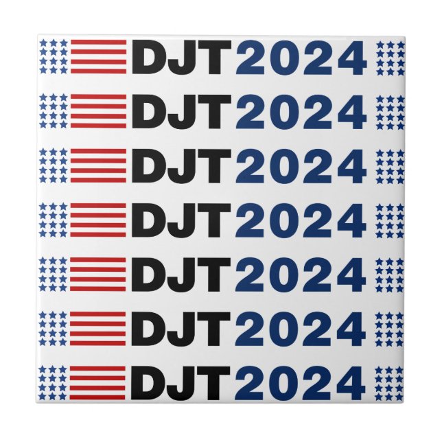 Trump 2024 DJT Fliese (Vorderseite)