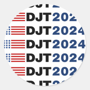 Trump 2024 DJT Runder Aufkleber
