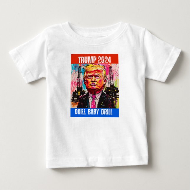 TRUMP 2024 DRILL BABY DRILL T-SHIRT (Vorderseite)