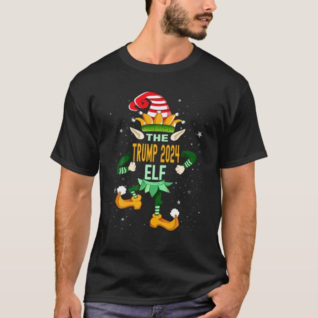 Trump 2024 Elf Weihnachtsfamilie Matching Outfit X T-Shirt (Vorderseite)