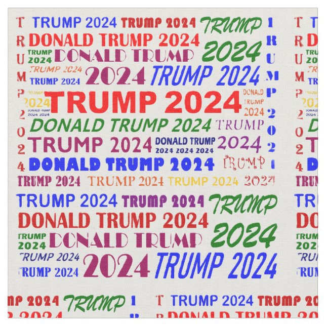 Trump 2024 farbenfroh stoff (Nahaufnahme)