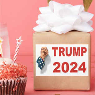 Trump 2024 - Faust der Freiheit Rechteckiger Aufkleber