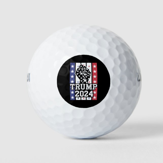 Trump 2024 Fist Outlaw Hillbilly J.D.Vance 2024 Golfball (Vorderseite)
