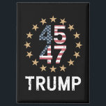 Trump 2024 Flag Amerika zurück 45 47 Magnet<br><div class="desc">Trump 2024 Flag Amerika zurück 45 47</div>