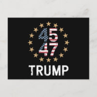 Trump 2024 Flag Amerika zurück 45 47