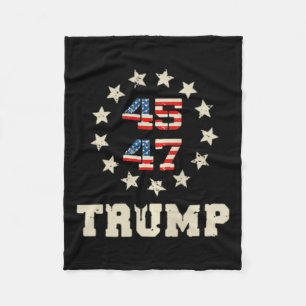 Trump 2024 Flag (auf der Rückseite) Nimm Amerika z Fleecedecke