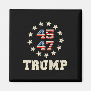 Trump 2024 Flag (auf der Rückseite) Nimm Amerika z Magnet