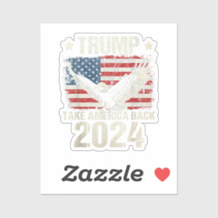 Trump 2024-Flagge: Holt Amerika zurück Männer Frau Aufkleber